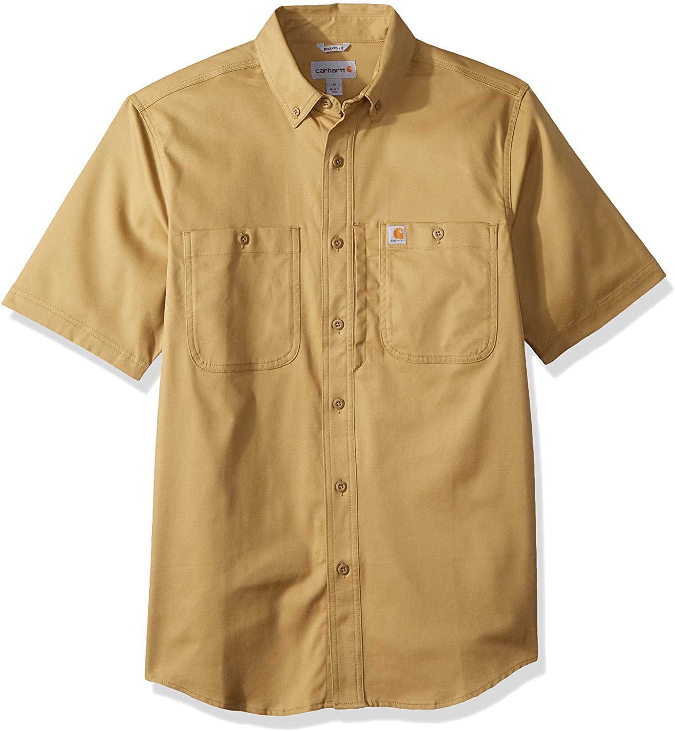 Carhartt Men's Rugged Professional Short Sleeve Work Shirt, Dark Khaki ...