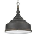 thumbnail image 5 of Golden Lighting Keating 3-light Pendant in Antique Black Iron, 5 of 6
