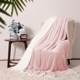 thumbnail image 2 of Moonlight20015 Sherpa Blanket Fluffy Plush Ultra-Soft Bed Blanket Reversible Queen Size Pink Color, 2 of 8