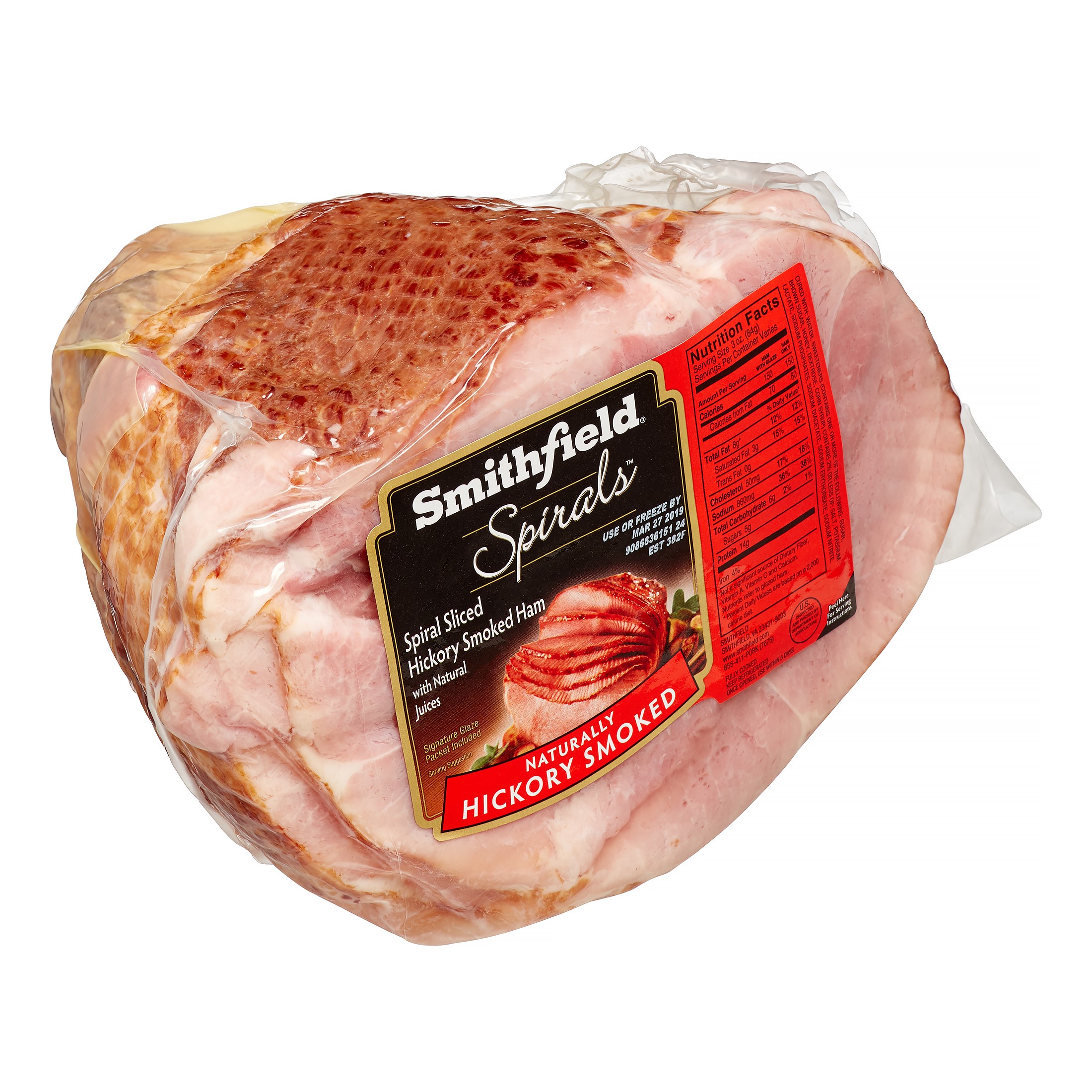 Smithfield Hickory Smoked Spiral Sliced Ham, 10.35-10.43 lb - image 5 of 8
