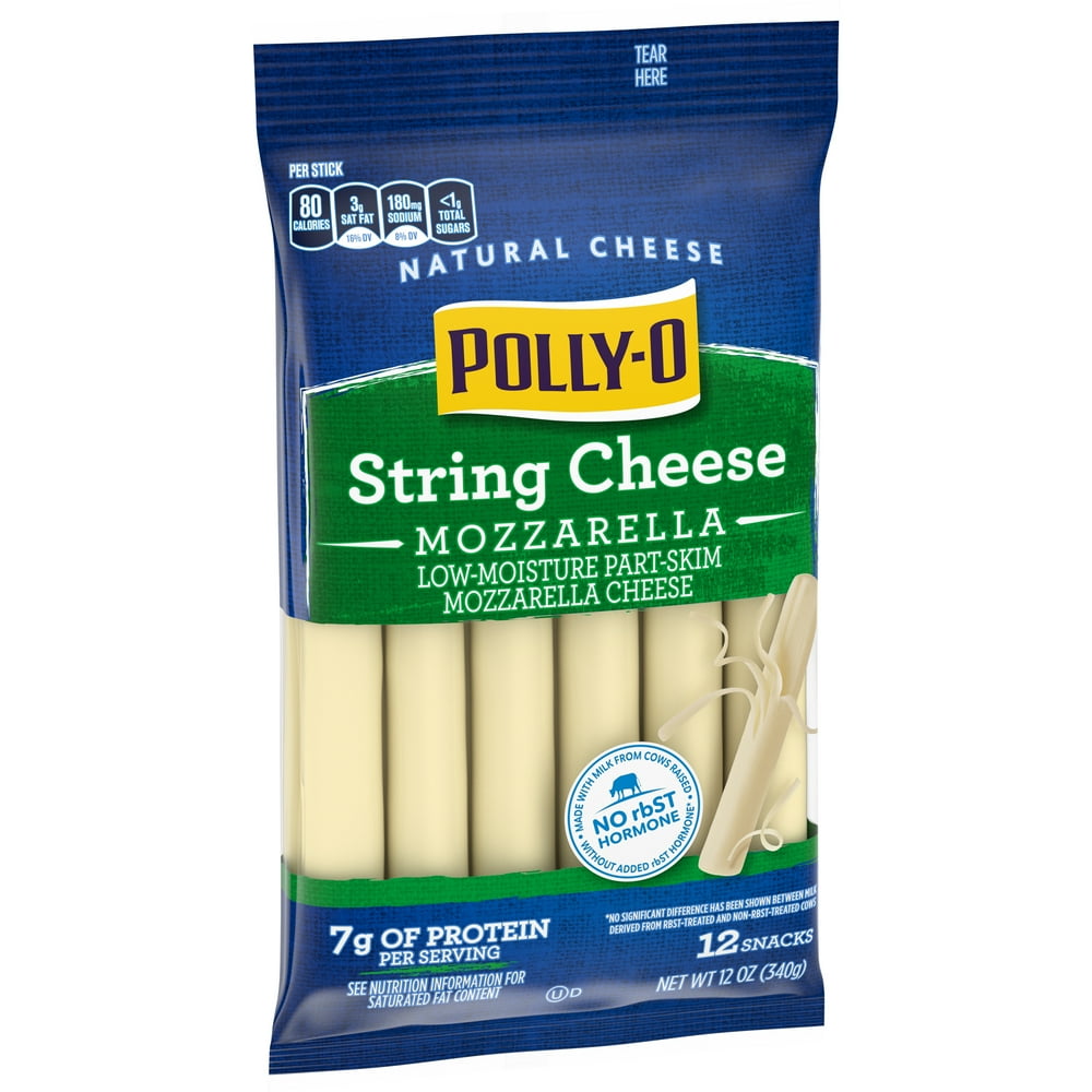 PollyO Mozzarella String Cheese, 12 ct 12.0 oz Packageed Walmart