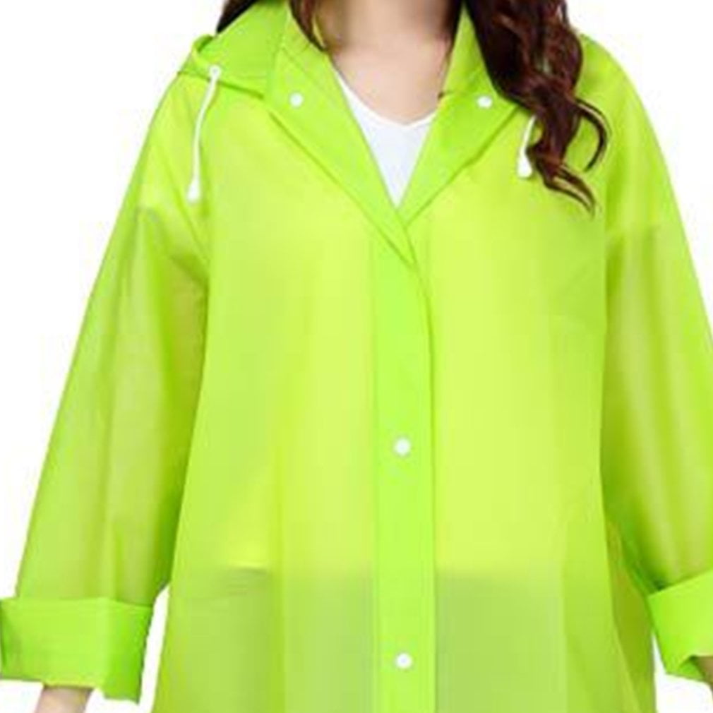 Universal Long Style Solid Color EVA Raincoat Adult Waterproof Rain