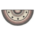 thumbnail image 2 of VHC Brands Colonial Star Accent Rug with PVC Pad, Jute Blend, Half Circle, Tan Black Red Star, 16.5x33, 2 of 6
