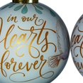 thumbnail image 2 of White and Gold In Our Hearts Forever Hand Painted Mouth Blown Glass Ornament, 2 of 4