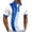 Blue B, variant on Men Diagonal Brushstroke Print Short Sleeve Shirt Spread Collar with Partial Button Placket Breathable Fabric Daily Wear