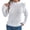 White, variant on Women's Ruffle Shoulder Knit Sweater, Mock Neck Long Sleeve Diamond Cable Knit Pullover Tops for Fall Winter Fashion