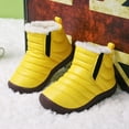 thumbnail image 2 of LYHaoo Children Shoes Comfortable Soft Sole Plus Velvet Warm Snow Boots Fashion Outdoor Warm Children Snow Boots Sizes 3.5 Yellow(Big Kid), 2 of 6