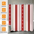 thumbnail image 3 of Tchckioa Christmas Vertical Stripe Shower Curtain,72x72 Inch Waterproof Hooks Bath Curtain for Bathroom, 3 of 6