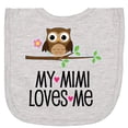 thumbnail image 2 of Inktastic My Mimi Loves Me Girls Owl Newborn Bib, 2 of 3