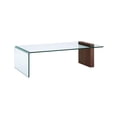 thumbnail image 2 of Casabianca Furniture Modern Buono Glass Cocktail Table in Brown, 2 of 6