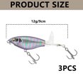 thumbnail image 2 of Top Water Fishing Lures , Multifunction Plopper Fishing Lures for Bass Catfish Pike Perch, Topwater Bass Bait Lure with Propeller Tail, Pencil Floating Lure, 2 of 6
