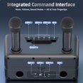 thumbnail image 3 of SDRD Karaoke Machine for Adults & Kids &acirc; 2 Wireless Mics, Powerful Loud Sound, Bluetooth, Rechargeable, Foldable Handle, LED, 3 of 9