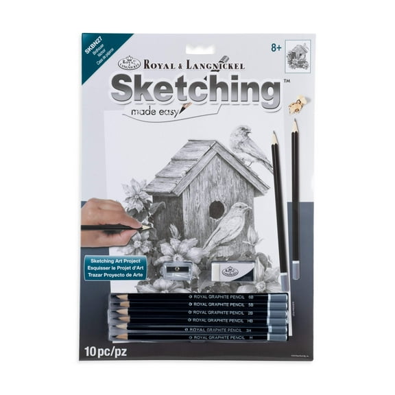 Royal & Langnickel Sketching Made Easy™ 10pc. Birdhouse Eyes Sketching Project