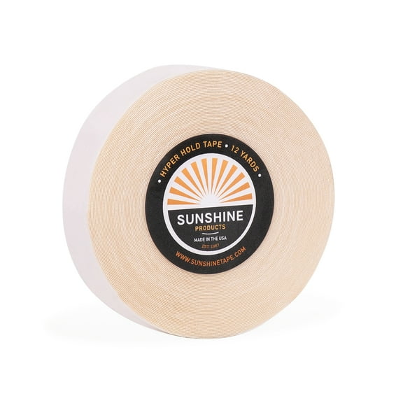 Sunshine Tape | Hyper Hold No Shine Wig Tape Roll | 3/4" x 12 YDS | Bonding Clear Double Sided