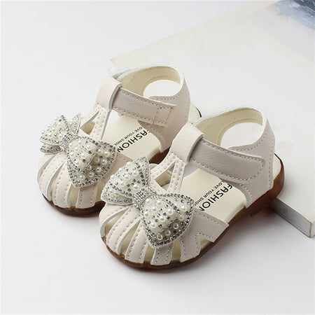 

Spring And Summer Boys And Girls Toddler Sandals Bow Pearl Light Breathable And Comfortable