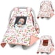 thumbnail image 1 of Cubierta para asiento de coche para bebé TANOFAR invierno acogedora y cálida con lazo rosa, 1 of 7