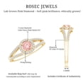 thumbnail image 5 of Rosec Jewels IGI Certified Lab Grown Pink Diamond Engagement Ring - 1 Ct - Fancy Pink Color and VS1 Clarity - Pink White Diamond Ring, 14K Yellow Gold, US 3.00, 5 of 8