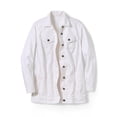 thumbnail image 5 of Woman Within Plus Size Long Stretch Denim Jacket Oversized Jean Jacket, 5 of 6