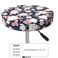 thumbnail image 2 of Uemuo Leaves Flower Pattern Round Bar Stool Seat Covers Washable Stool Cushion Slipcover Elastic Bar Chair Covers-12 inch, 2 of 7