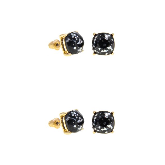 Jumpingount Brillo Stud Colgante Colgante Accesorios populares Pendientes de fiesta Aniversario diario Pendiente simple Playa Negro Negro 2piezas Jumpingount CBP304950