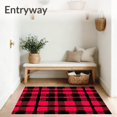 thumbnail image 3 of ODIKA 5'x7' Machine Washable Non-Slip Area Rug, Festive Buffalo Plaid Holiday Accent Yuletide High Traffic Rug with Pad, Red, 651630, 3 of 8