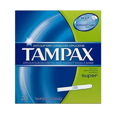 Tampax Cardboard Tampons, Super, Unscented, 20 Ct (1 Pack)