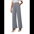 thumbnail image 3 of Pantalones de Trabajo Elásticos de Pierna para Mujer, Pantalones de Vestir, Pantalones Casuales de Negocios de Cintura Alta, Pantalones de Vestir Gris L, 3 of 9