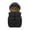 Black, variant on Kiijoy Toddler Boys Puffer Vest Solid Color Sleeveless Hooded Jacket, Sizes 2-3