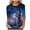 Navy, variant on GEWSEY 3/4 Length Sleeve Womens Tops Casual Loose Fit Crewneck T Shirts Cute Solid Three Quarter Length Tunic Tops (Wine, M)
