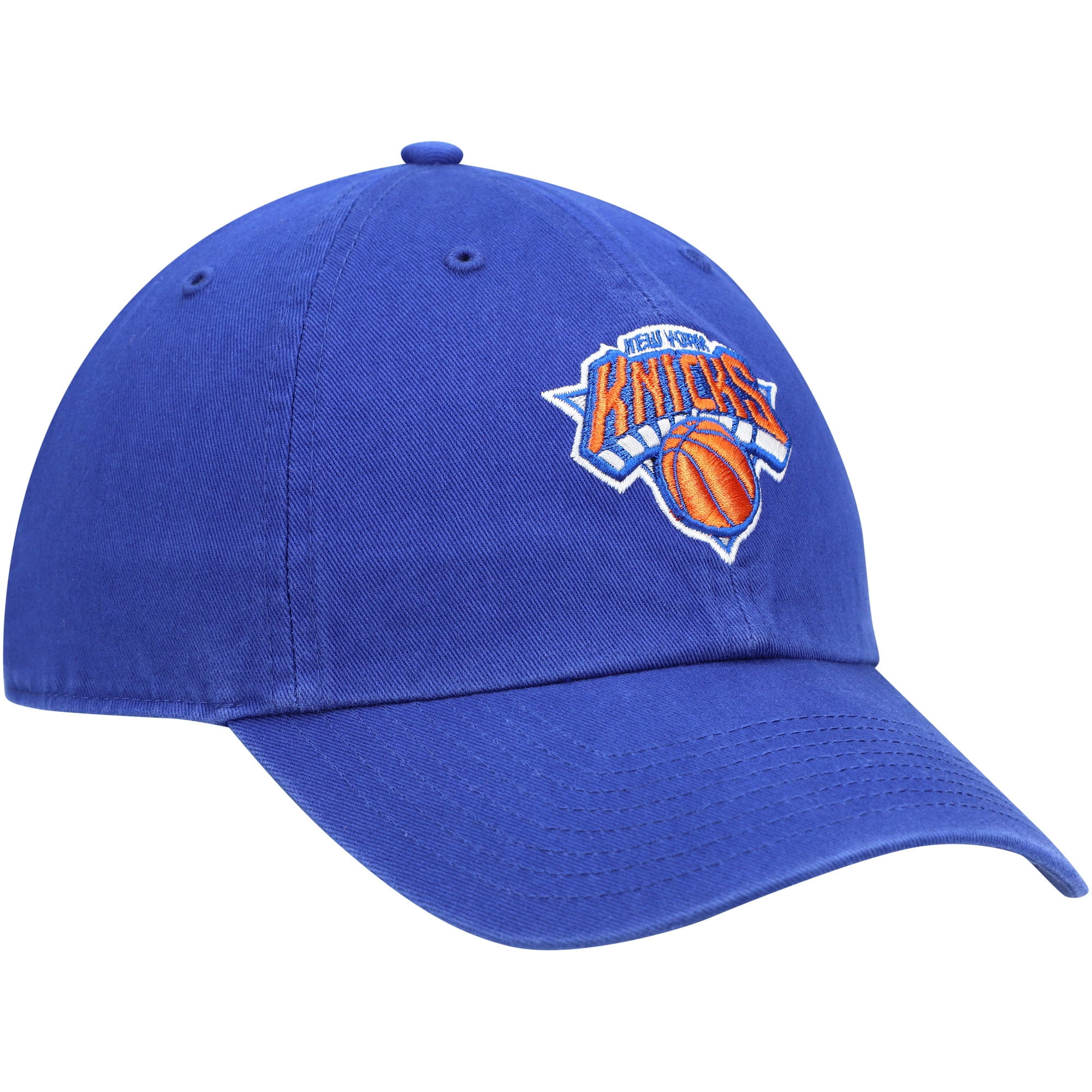 Men's '47  Blue New York Knicks Core Logo Clean Up Adjustable Hat