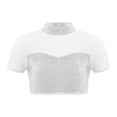thumbnail image 4 of Zaldita Girls Jazz Street Dance Performance Costumes 6-14 Years Hip Hop Clothes Active Workout Set Silver 10, 4 of 6