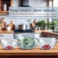 thumbnail image 6 of COOK WITH COLOR Glass Mixing Bowls with Lids, Borosilicate Mixing Bowl Set for Meal Prep, Blue, 12-Piece, 6 of 7