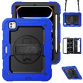 thumbnail image 1 of XYX For iPad Pro 11 inch Case 2024 (M4), 360 Rotating Shockproof Cover with Stand, Screen Protector, Shoulder Strap, Blue, 1 of 7