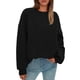 thumbnail image 1 of Sudadera PRETTYGARDEN para Mujer Oversized Cuello Redondo Negra, 1 of 6