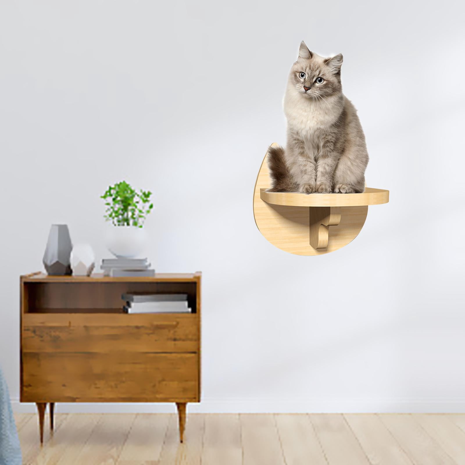 Bvdfgk Cat Climbing Shelf Cat Furniture Wall Mounted Wooden Perches Cat Shelves Durable