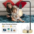 thumbnail image 5 of Industrial Table Lamp with Dual USB Port and AC Outlet, Vintage Ideal Desk Lamp, 5 of 7