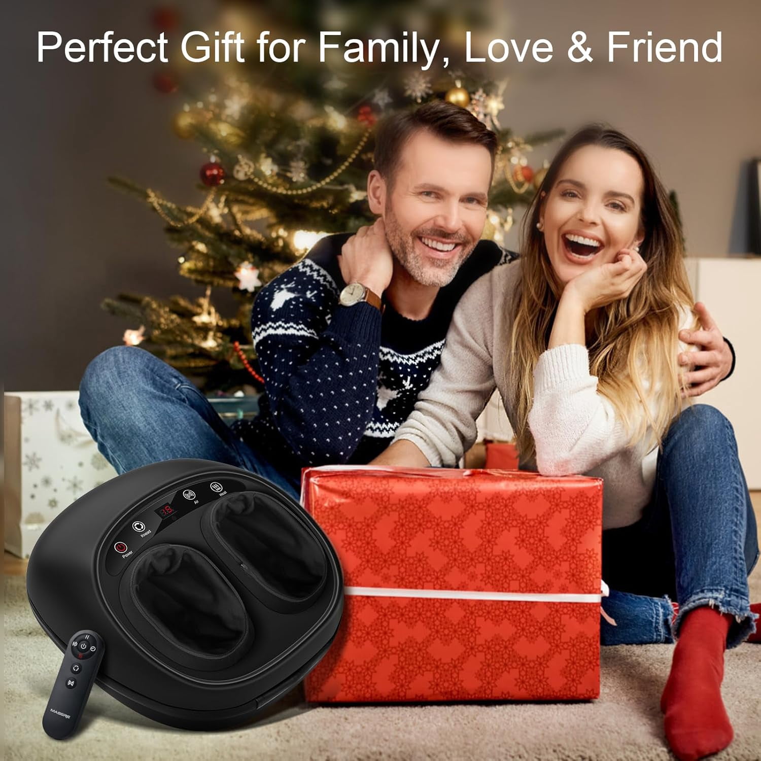 Foot Massager with Heat and Compression - Deep Kneading Shiatsu Therapy for Plantar Fasciitis Relief