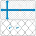 thumbnail image 3 of Fencer Wire 11.5 Gauge Galvanized Steel Chain Link Fence Fabric, Diamond Mesh Size 2-3/8 Inch, Galvanized&nbsp;Fencing Wire Roll for Home Improvement and Animals Enclosure (5ft. x 50ft.), 3 of 9
