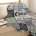 thumbnail image 2 of LHSHID Christian Gifts for Women Men Faith Bible Religious Gifts for Bible Verse Blanket Christian Inspirational Gifts for Women Faith Based Gifts I Am a Child of God Throw Flannel Blanket 40"x50", 2 of 9
