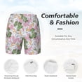 thumbnail image 5 of Qekee Lilies Flowers print Mens Swim Quick Dry Stretch Swim Shorts Lining Bathing Suits Swimwear Beach Shorts with Pockets, 5 of 9