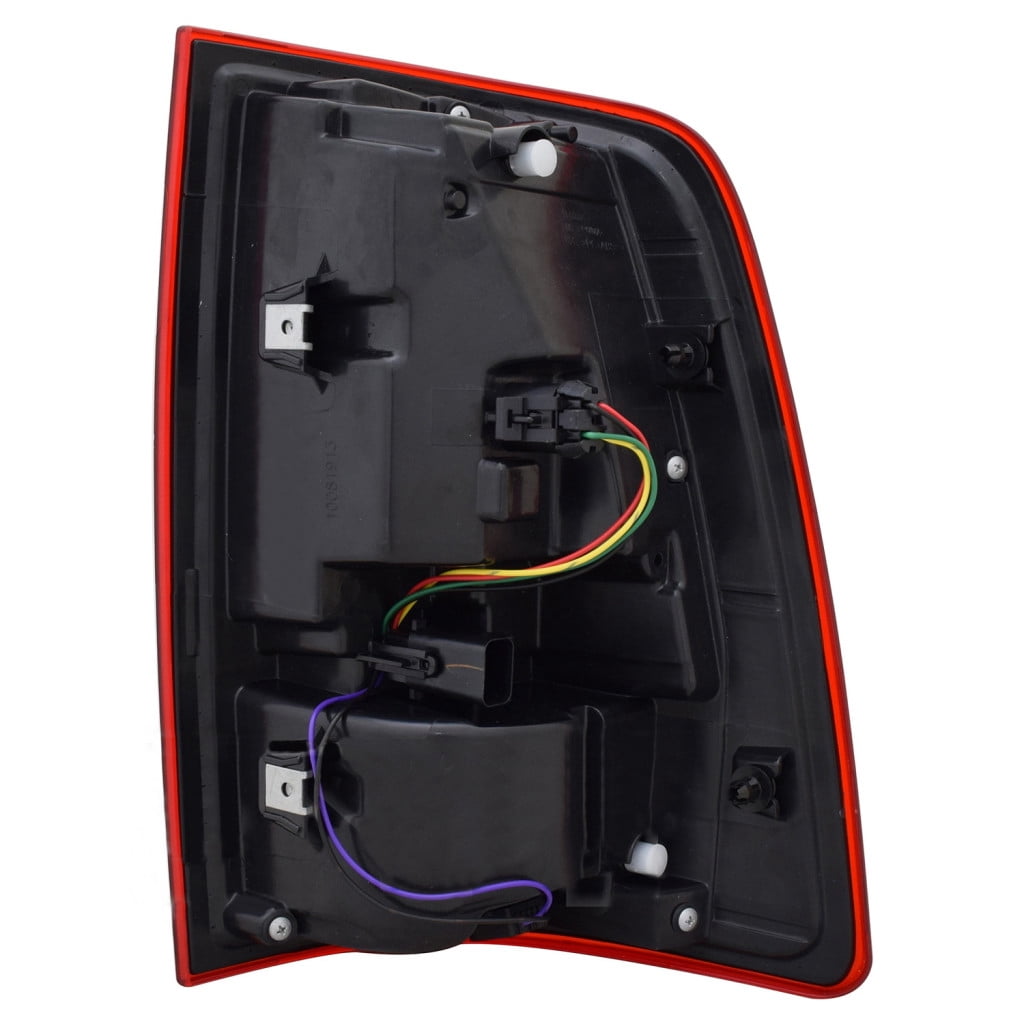 For Ram 2500/3500 2014 15 16 17 2018 Tail Light Driver Side | CAPA | LED | Red & Clear Lens | Plastic | Black | Premium Type | Light/Heavy Duty | Replacement For CH2800202, CH2800202C | 68093081AC
