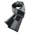 thumbnail image 2 of Scarf for Men Classic Color Block Thermal Warm Fall Winter Scarves, 2 of 4