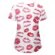 thumbnail image 3 of Pntutb Mujeres de manga corta con cuello en V tops Uniforme de trabajo Día de San Valentín con bolsillos Blusa Pntutb Pntutb-241, 3 of 4
