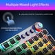 thumbnail image 4 of Teclado AULA F2088 104 Teclas Teclado mecánico para juegos con cable Efecto de luz mixta Panel de metal Diseño ergonómico con muñequera (interruptores azules) AULA Teclado, 4 of 7
