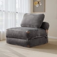 thumbnail image 3 of Ovios Folding Sofa Bed Convertible Futon Chair Bed Sleeper Comfy Fold Out Floor Couch with Pillow Lounge Bed for Small Spaces, Gray, 3 of 12