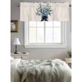 thumbnail image 4 of Kitchen Valances for Window, Eucalyptus Leaves in Vase Light Filtering Rod Pocket Valance Curtain, Retro Country Plant &nbsp;Short Curtains Window Topper for Bedroom Bathroom Living Room 54x18in, 4 of 7