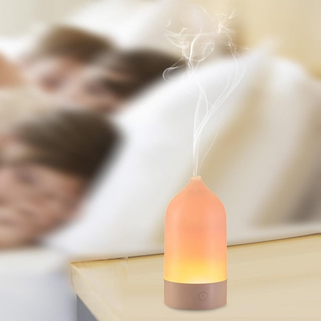 Mini humidificador de 120 ml, silencioso, portátil, con iluminación colorida, humidificador personal para dormitorio, mesita de noche, coche, oficina. Beige
