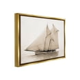 thumbnail image 4 of Stupell Industries Vintage Sailing Yacht Transportation Photography Gold Floater Framed Canvas Art Print Wall Art, 31 x 25, 4 of 10