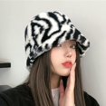 thumbnail image 2 of Promotion Clearance Women Street Style Retro Cow Plush Fisherman Cute Hat Autumn Winter Warm Fashion Wild Basin Bucket Hats, 2 of 6