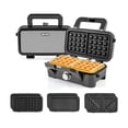 thumbnail image 3 of Spaco 3-in-1 1200W Sandwich Maker with Removable Non-Stick Plates, Simple Operation Sandwich Maker, 6.5 Lbs Lightweight Sandwich Maker for Indoor, Black, 3 of 4